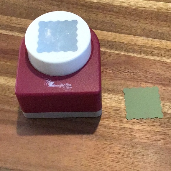 Emagination Paper Punch Scalloped Square Postage Stamp, 1.5” - Picture 1 of 2